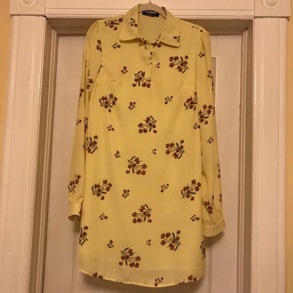 Fleura Shirt Dress - Yellow